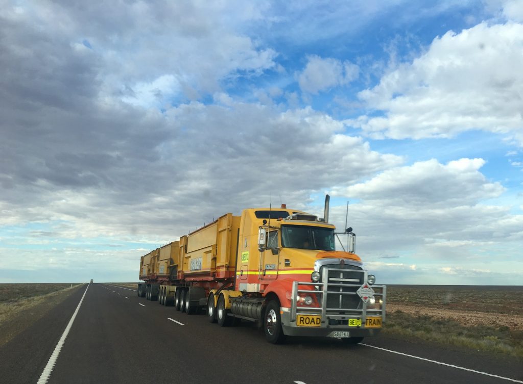 Heavy Truck driving on a highway