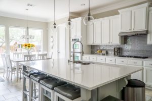 Modern kitchen and dining area